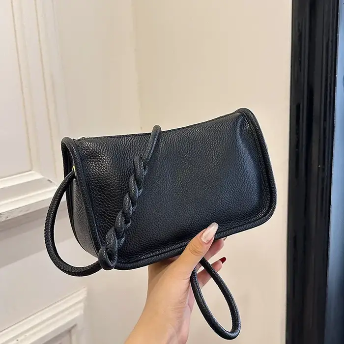 Sac à main en cuir de vachette véritable pour femme, 100% cuir véritable, sacs à bandoulière pour fe
