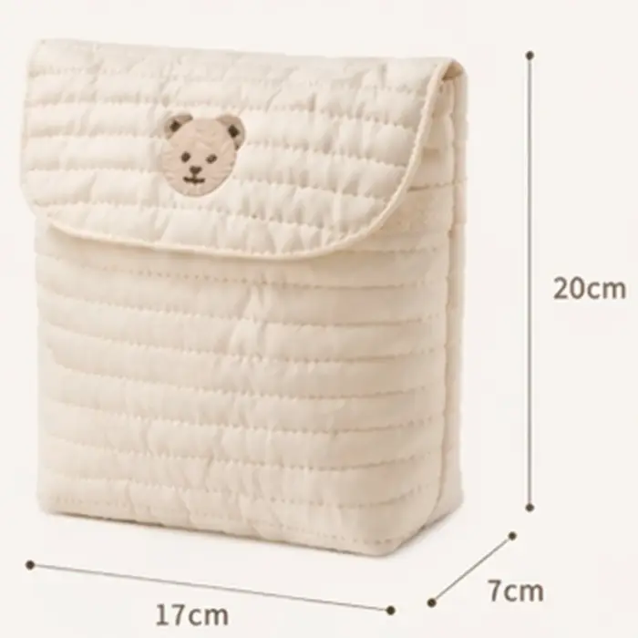 Sac à couches pour bébé motif ours de dessin animé, sac de rangement pour couches, mini sac à main multifonctionnel, sac de maman, organiseurs de couches, articles pour bébé