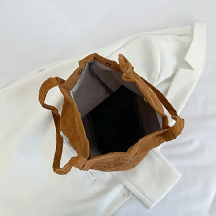 Sac à Main en Velours Côtelé pour Femme