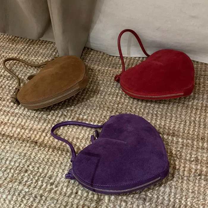 Sac à main de luxe en daim et cuir pour femmes