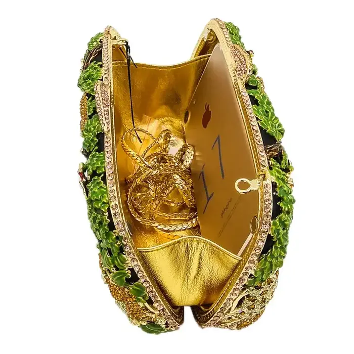 Boutique De FGG forêt Jungle femmes cristal animaux sacs De soirée fête strass sac à main mariée mariage pochette