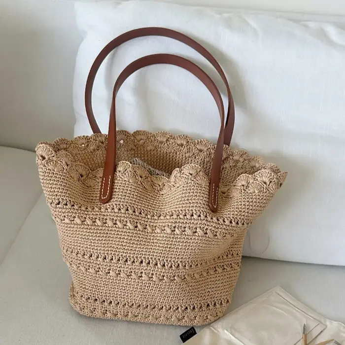 Sac fourre-tout élégant en dentelle française pour femme