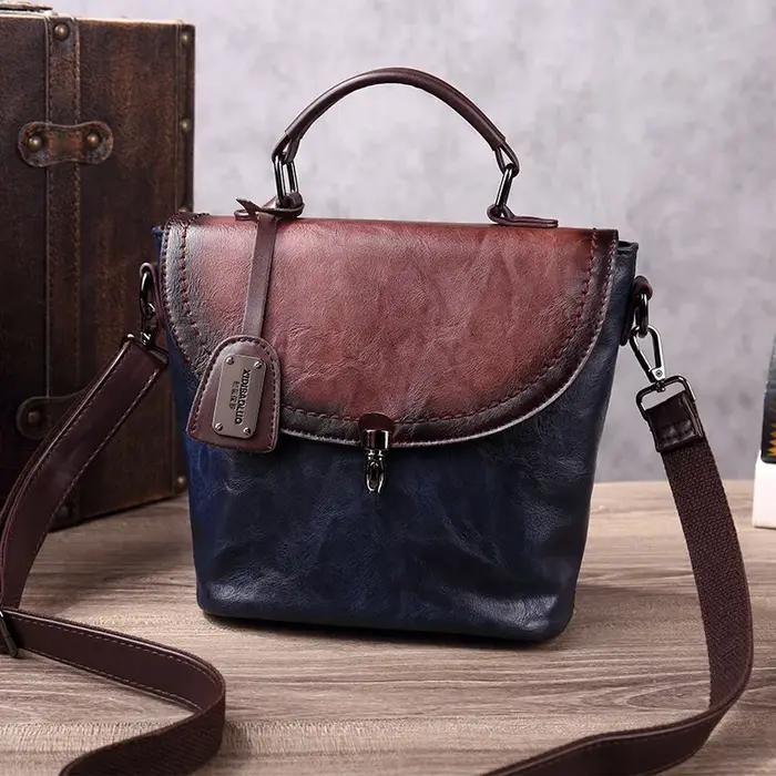 Sac Seau Femme 2026 Nouveaux Sacs de Luxe Designers Vintage en Similicuir Sac à Main Marron Marine Bolsos Mujer Sac