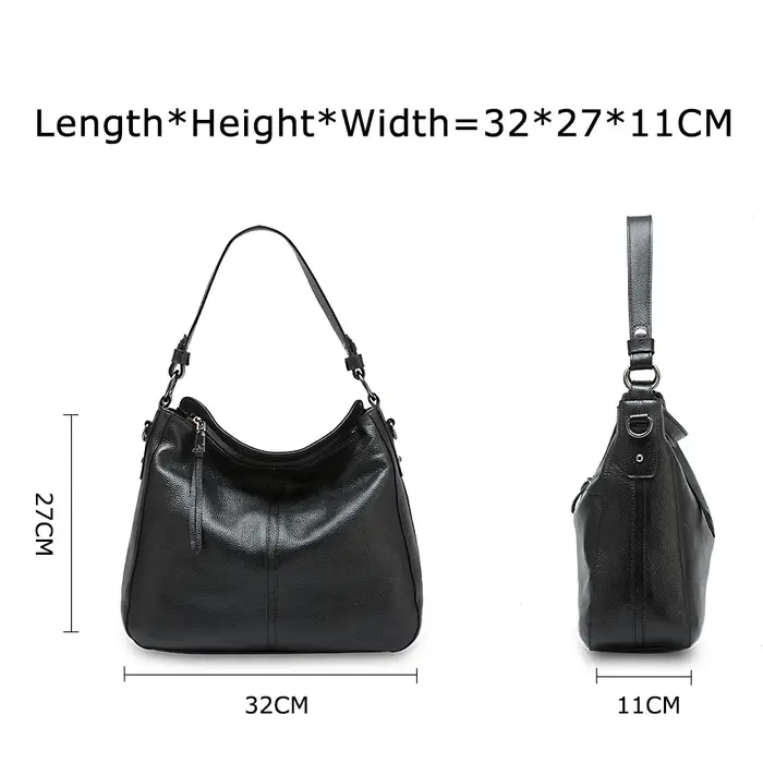 Sac à bandoulière pour femme Zency de haute qualité en cuir véritable à 100 %, sac hobo