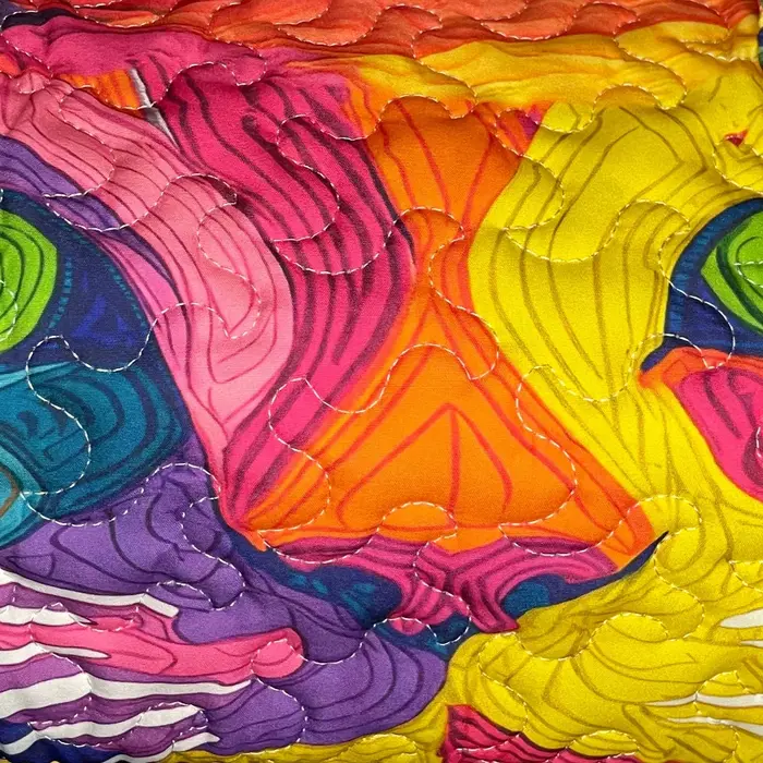 Sac fourre-tout matelassé imprimé en 3D avec motif libellule