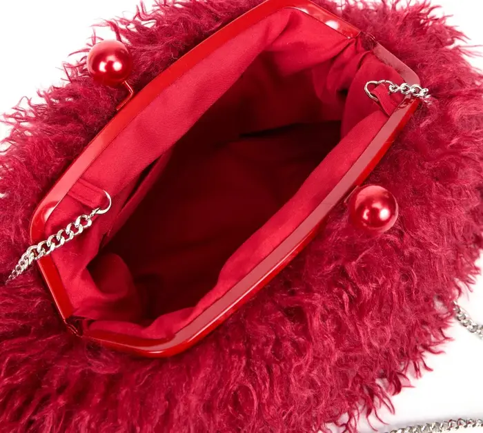 Sac à main en fausse fourrure pour femme