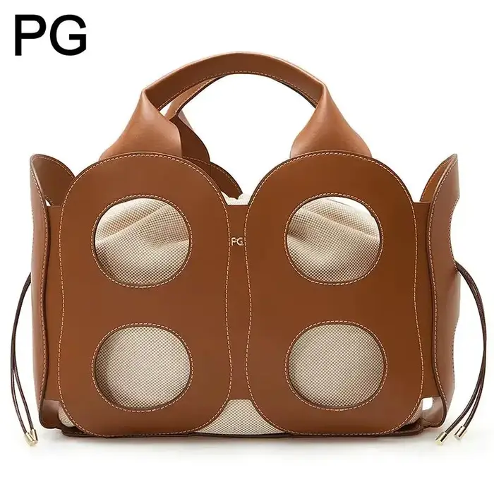 Sac à bandoulière PG pour femme en cuir grainé de qualité supérieure, sac fourre-tout élégant avec d