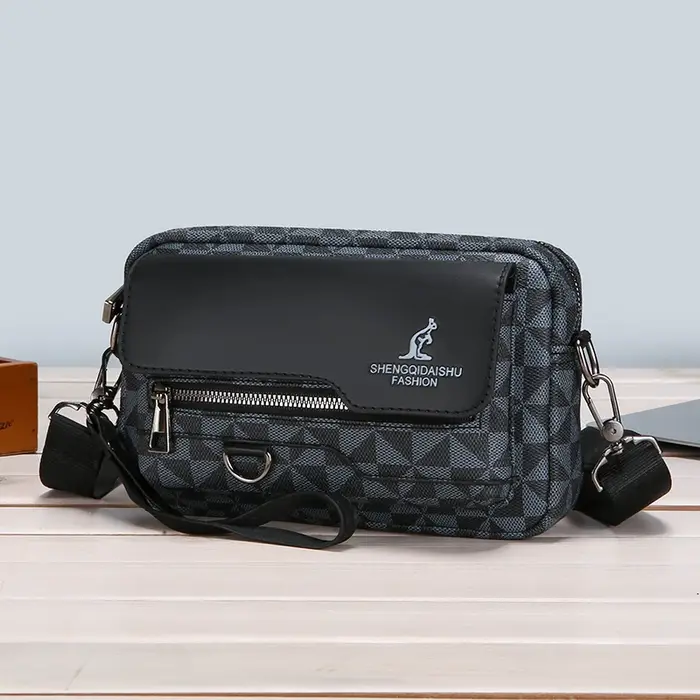 Pochettes en cuir PU pour hommes d'affaires, petit sac à bandoulière de bonne qualité, sac à main mu