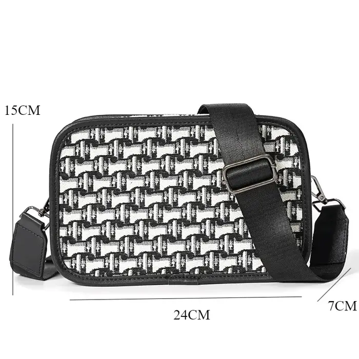 Sac bandoulière en toile jacquard pour homme, sac à bandoulière de luxe de marque de créateur, sacs 