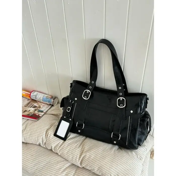 JIAERDI doux Cool fille chaude sous les bras sac dames en cuir carré grande capacité sac fourre-tout femmes Harajuku Luxe sac à bandoulière Y2k