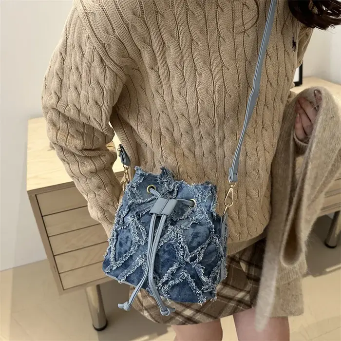 Mini sacs en Denim de Style seau pour femmes