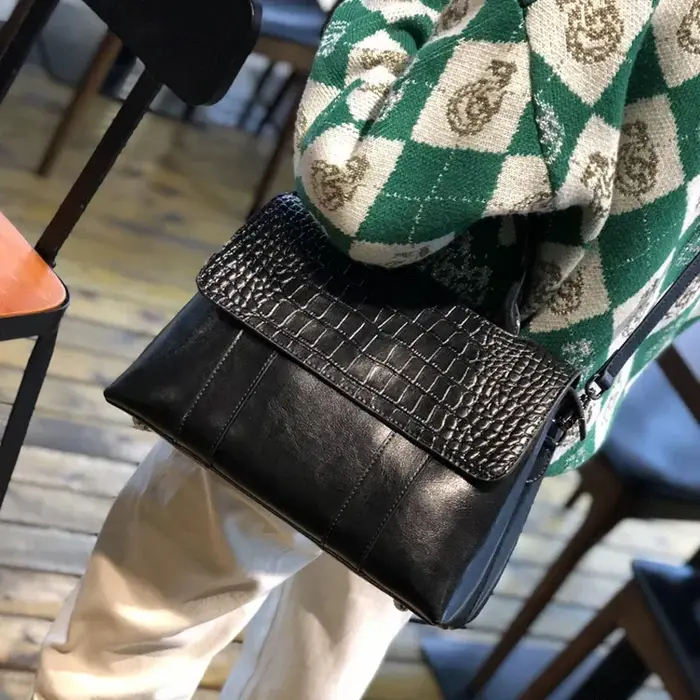 Sac à bandoulière en cuir véritable de vache pour femmes, sacs à bandoulière de luxe de styliste pou