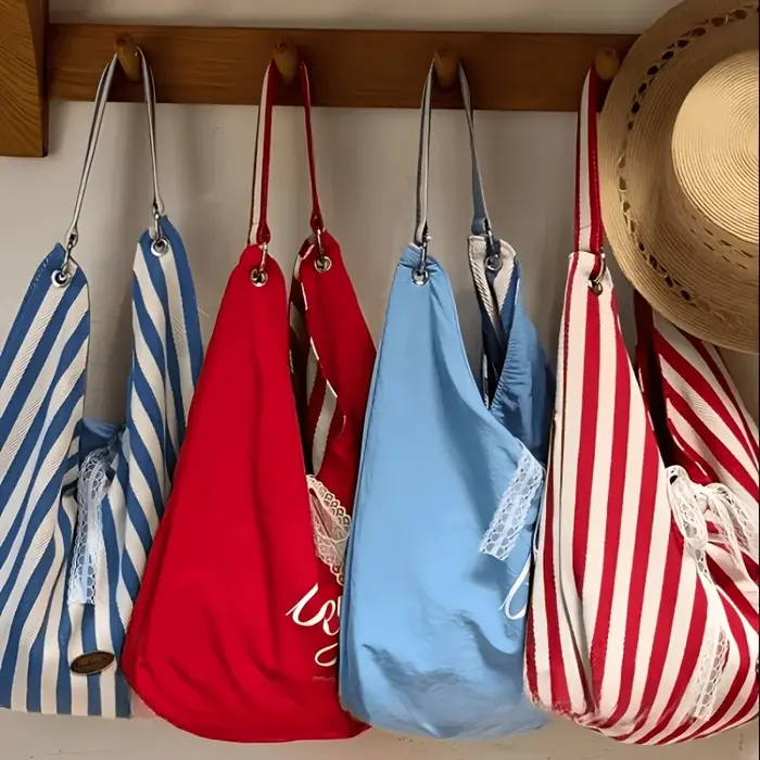 Sac à main double face pour femme avec nœud en dentelle - Idéal pour les trajets quotidiens