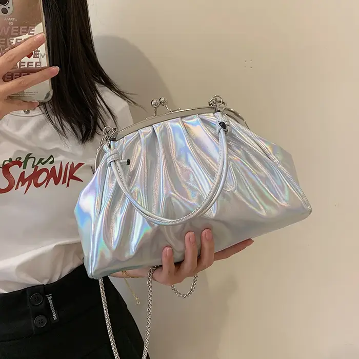 JOWomen-Sac à bandoulière plissé pour femme