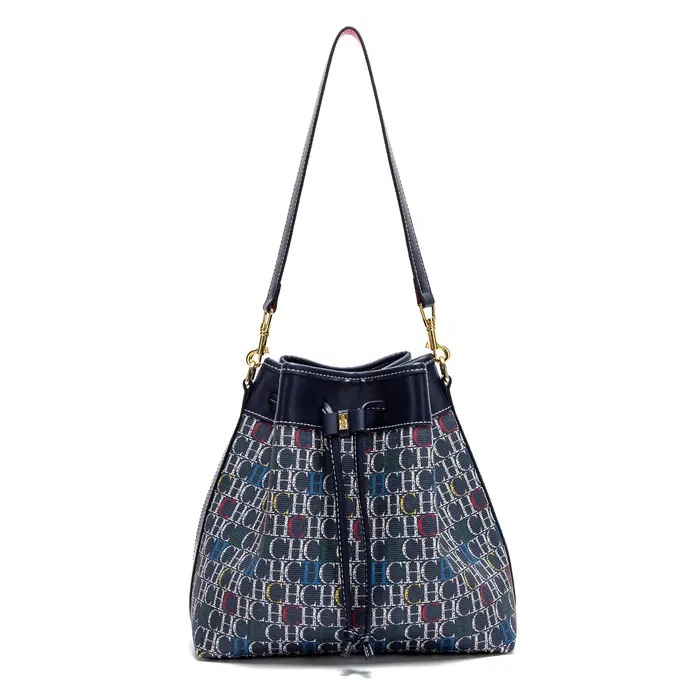 CHCH sac seau femme printemps nouveau vin rouge sac à cordon double usage bandoulière portefeuille d