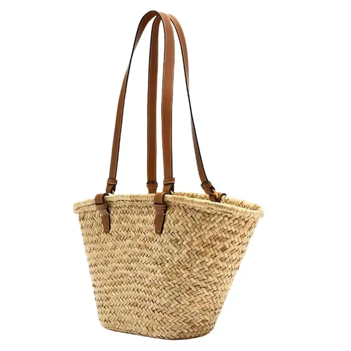 Sacs fourre-tout en paille tissé pour femmes