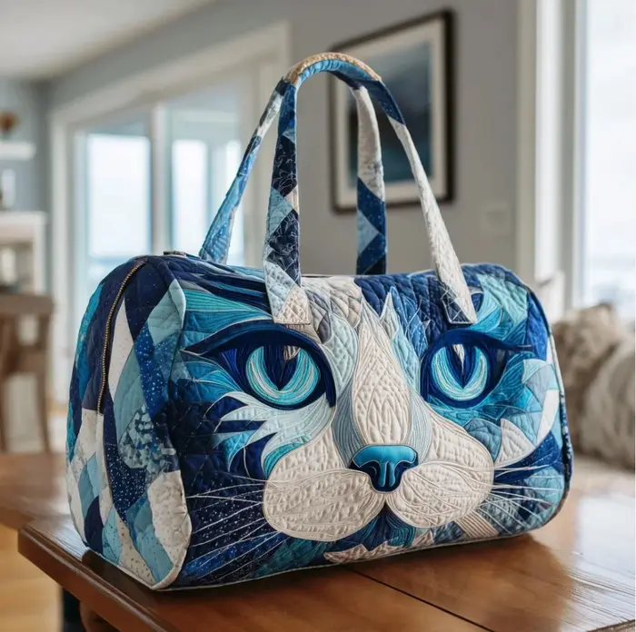 Sac de voyage imprimé en 3D à motif de chat, sac fourre-tout, sac d'entraînement et de loisirs, sac 