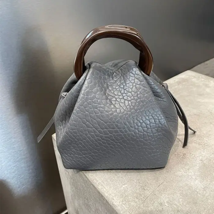 Sac à main à Texture de haute qualité en peau de mouton à bulles