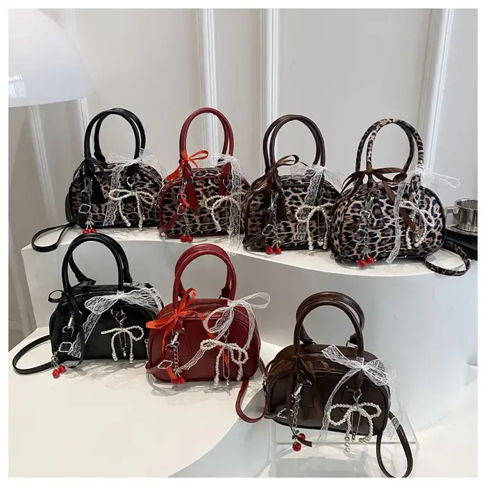 Sacs à bandoulière en PU léopard vintage pour femmes