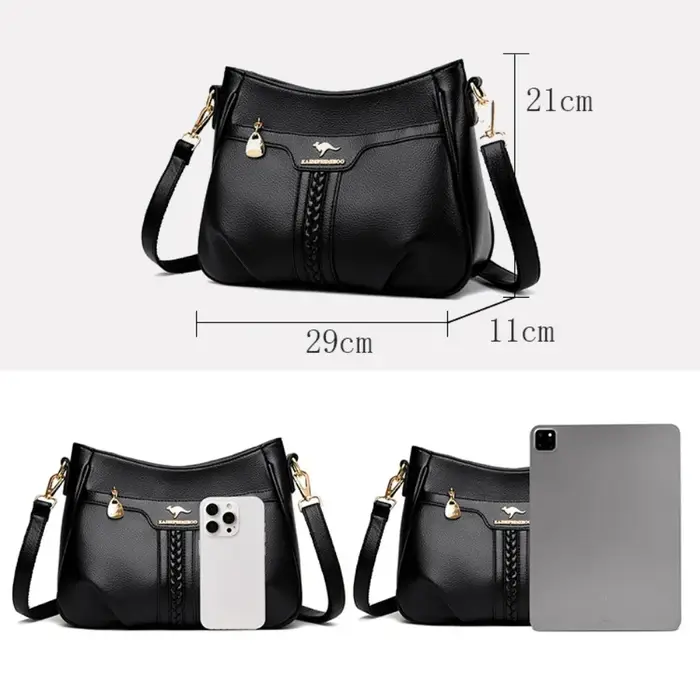 Véritable haute qualité en cuir souple femmes sac à main tendance concepteur femme sac à bandoulière décontracté épaule