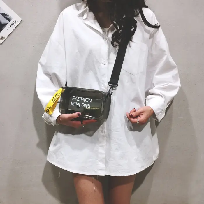 Nouveau petit sac carré sac de gelée Transparent sac à bandoulière pour femme sacs à main de mode pour femmes