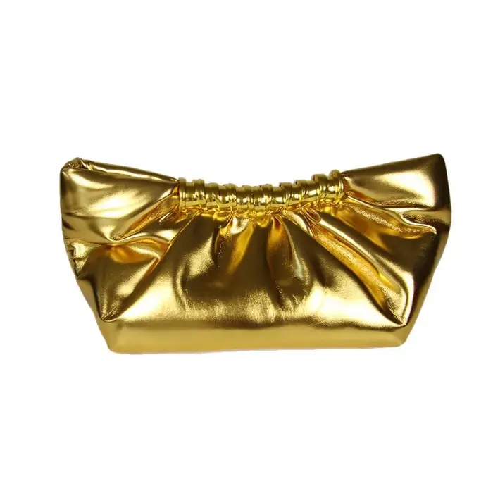 Sac de soirée de luxe en métal en forme de nuage, sac à bandoulière pour femme en PU avec élément pliable, taille moyenne