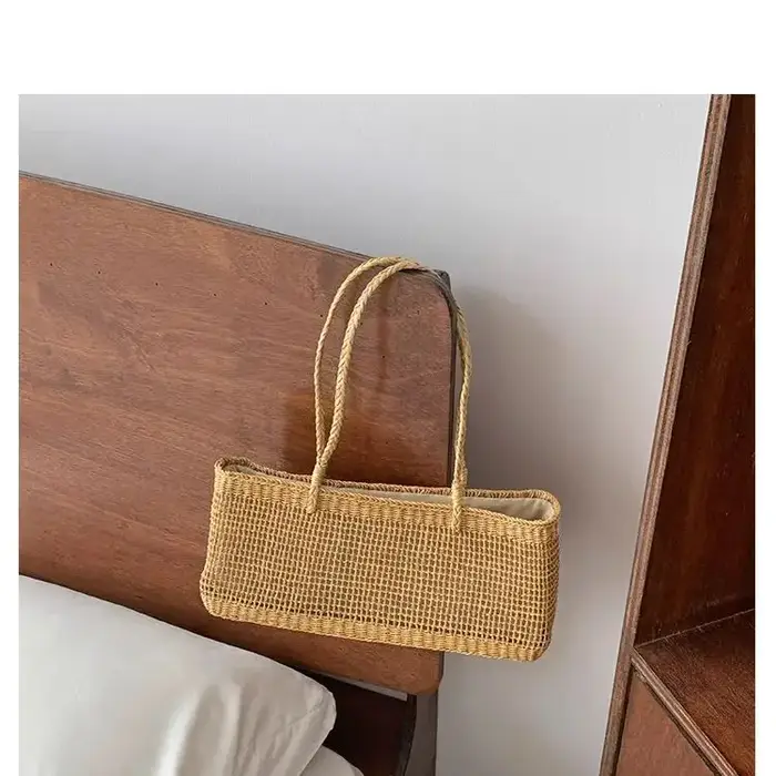 Sac à bandoulière panier de paille de grande capacité pour femmes