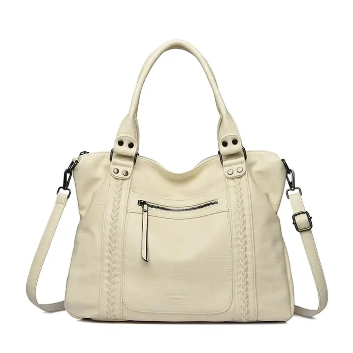 Style d'hiver Sac à main grande capacité sacs à bandoulière grand fourre-tout décontracté Sac à main dames A4 sacs à bandoulière en cuir souple Sac d'affaires