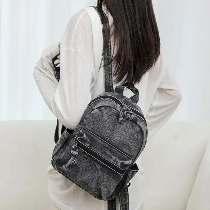 Sac à dos en denim personnalisé pour femme