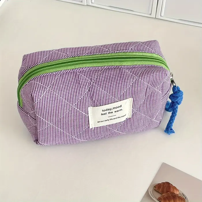 Pochette octogonale à carreaux rétro