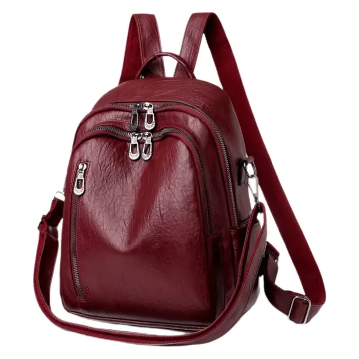 Sac à dos en cuir souple pour femme