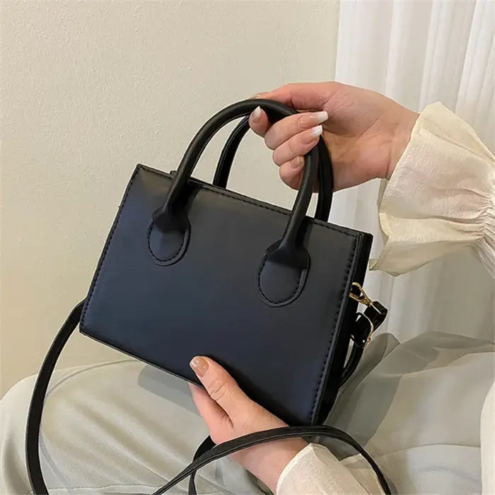 Elegant Black Handbag with Dual Handles