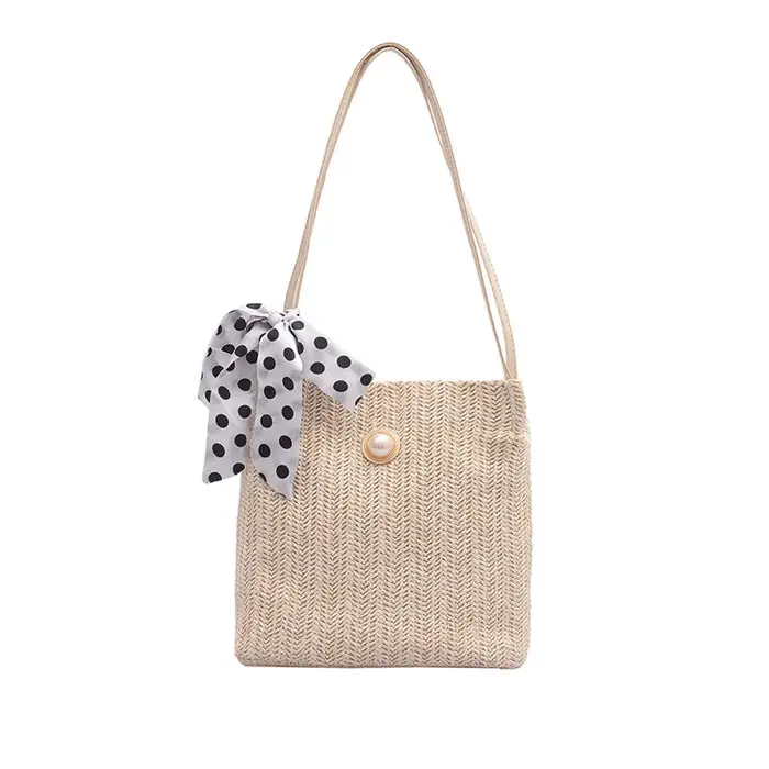 Nouveau sac d'été MKCCCKA 2026, sac tissé, sac fourre-tout de plage, sac à bandoulière simple, sac p