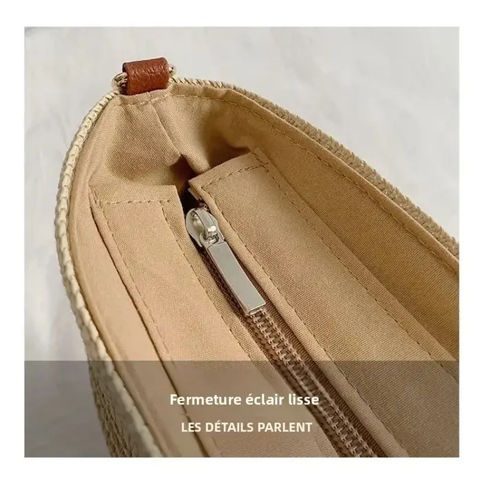 Sac seau en paille d'été pour femme