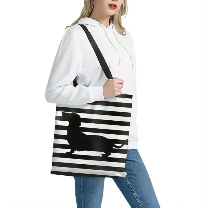 Sac fourre-tout Chic imprimé teckel