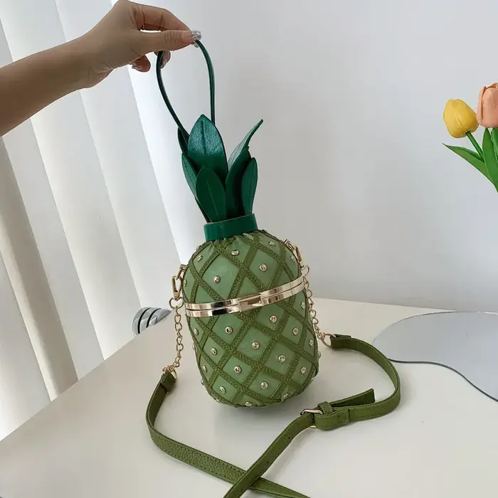 Sac ananas sac femme Rivet rhombique décontracté Portable épaule sac à bandoulière sacs à main Bolso