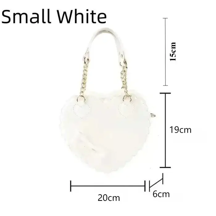 Sacs à main Lolita en forme de cœur en PU pour filles, sacs à bandoulière japonais avec nœuds papill