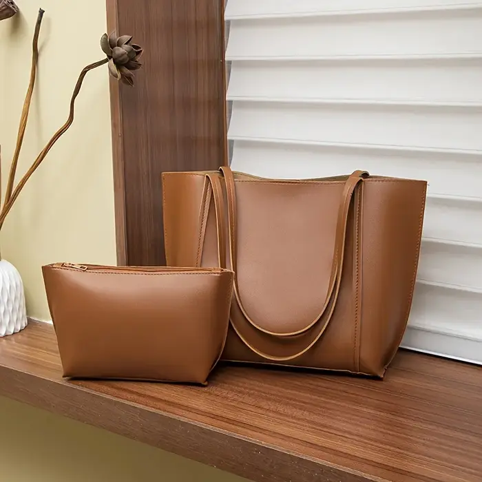 Ensemble de sacs à main noirs pour femmes, sac de grande capacité, fermeture magnétique, sac fourre-