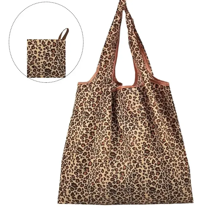 Sac de Shopping à main imprimé léopard de grande capacité