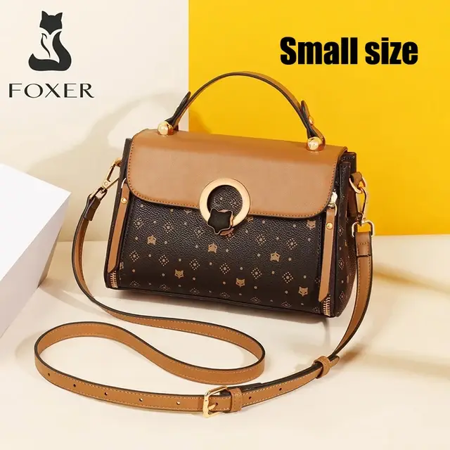 Sac à bandoulière FOXER pour femme, sac fourre-tout vintage de luxe, sac à main tendance 2026, sac b