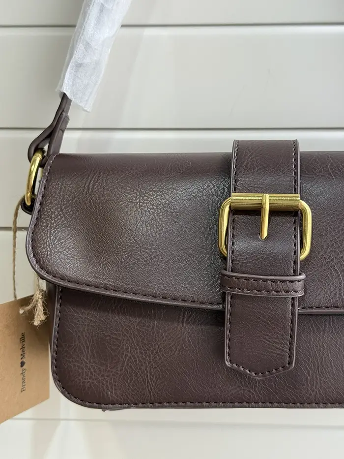 Sac à bandoulière marron en Pu pour femmes