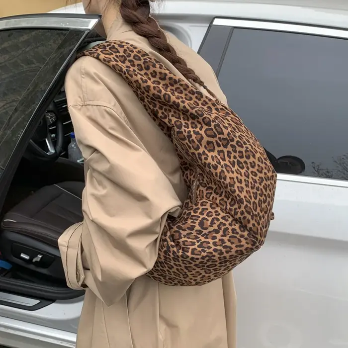Sacs à bandoulière léopard grande capacité