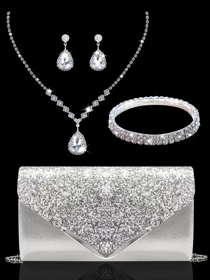 Pochette de soirée à paillettes scintillantes et luxueuse pour femme