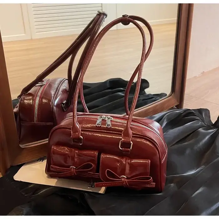 Vintage femmes affaires sacs à bandoulière Simple dames trajet sac fourre-tout en cuir Pu femme sous les bras sac