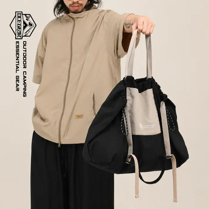 Sac fourre-tout pliable à cordon de serrage