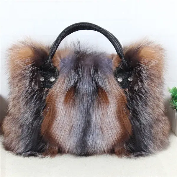 Sac à Main en Fourrure de Renard group pour Femme
