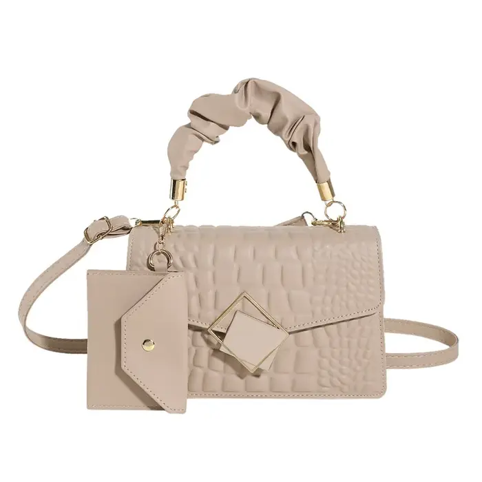 Sac à bandoulière Style de rue pour femmes, couleur Pure, motif pierre, petit sac carré Simple, mode