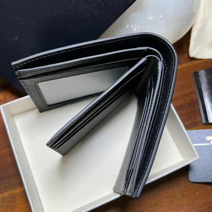 130318 # Portefeuille artisanal de luxe en cuir, collection 4810 Westside, porte-cartes, pince à bil