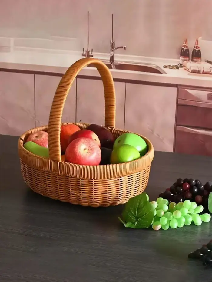 Panier fourre-tout tissé à la main, panier de courses, panier à fleurs, panier à fruits, panier de c