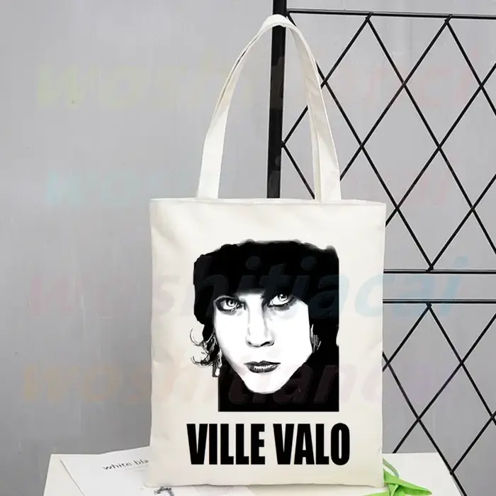 Him Ville Valo sacs à bandoulière en toile grande capacité collège Harajuku sac à main femmes sac sac à provisions